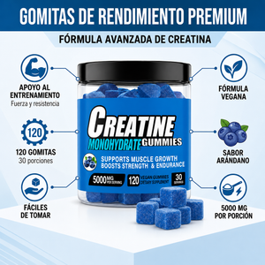 Gomitas de monohidrato de creatina para hombres y mujeres, 5000 mg