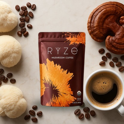 RYZE Mushroom Coffee - Café de Hongos Or - ingredientes naturales