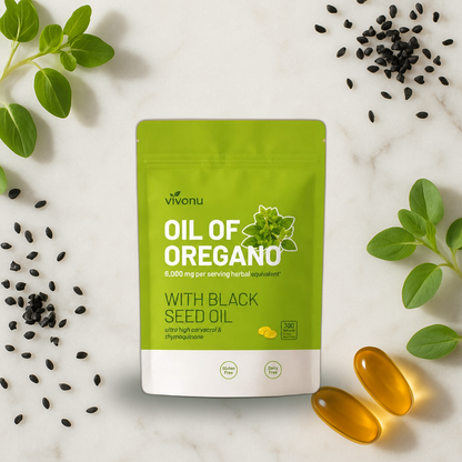 Vivonu Oil of Oregano with Black Seed Oi - ingredientes naturales