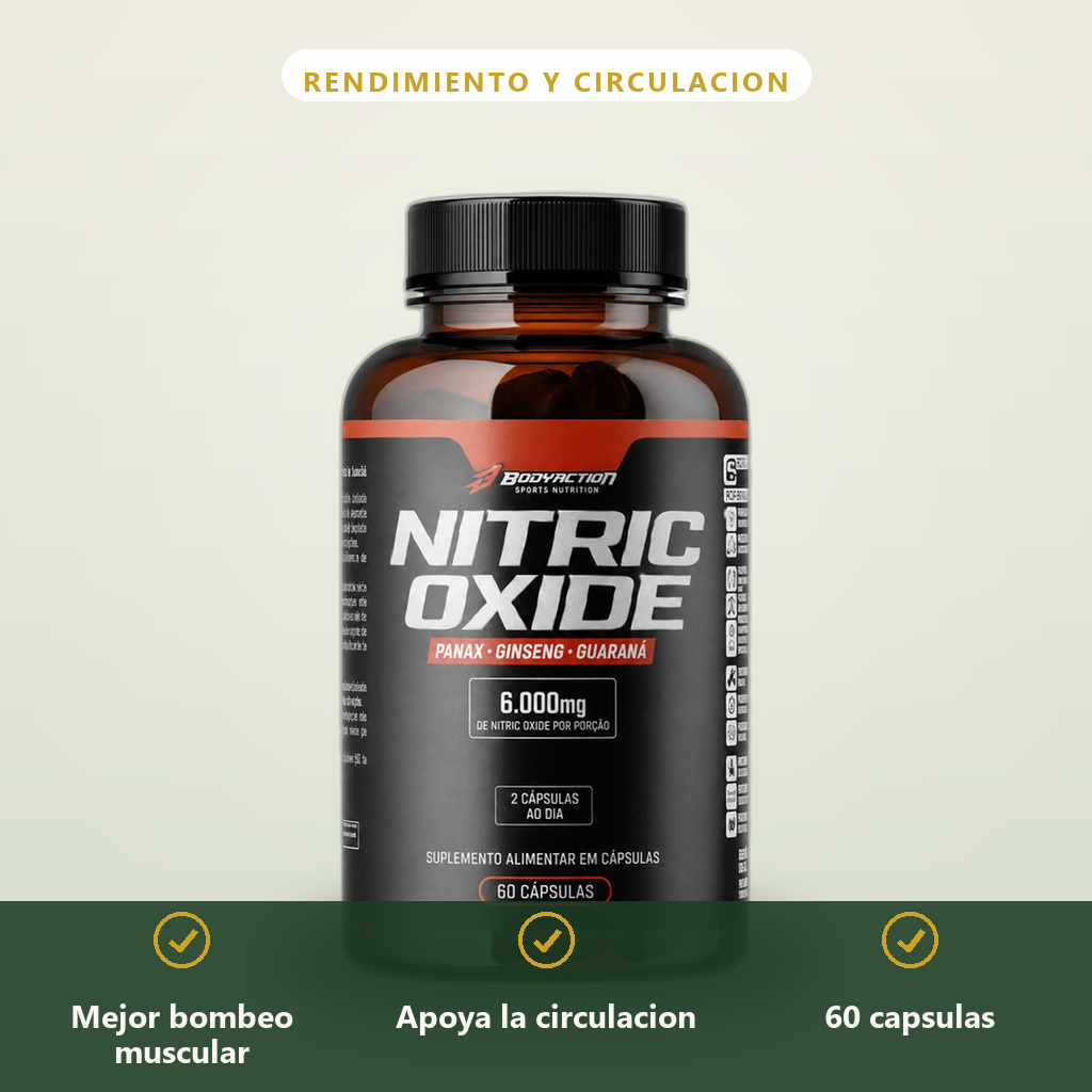 Nitric Oxide 60 Cápsulas - beneficios clave