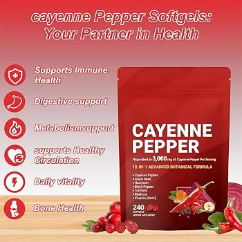 Cayenne Pepper 12-in-1 Advanced Botanical Formula – 240 Softgels