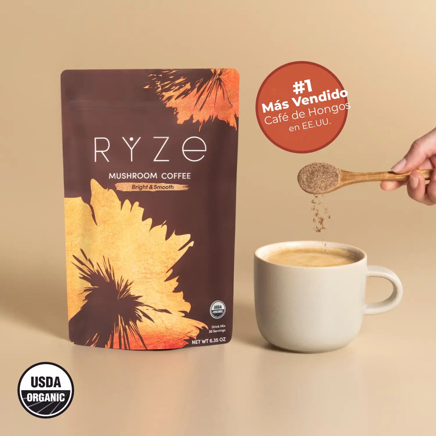 1 Café de Hongos RYZE - Más Vendido