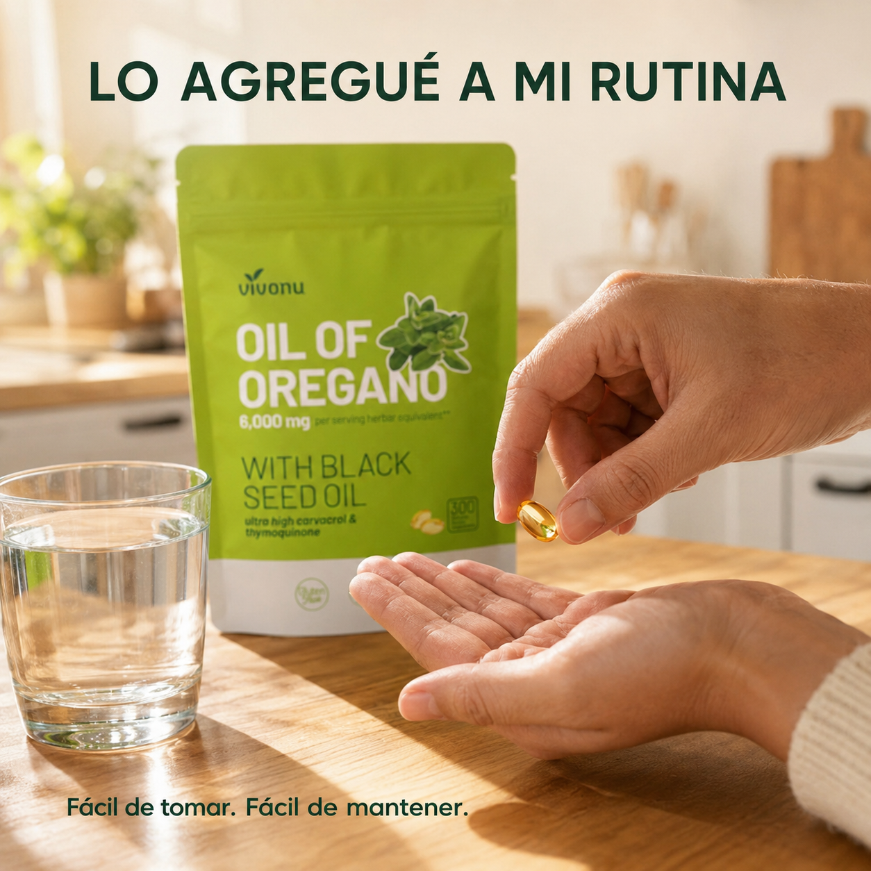 Vivonu Oil of Oregano with Black Seed Oil – 300 Softgels