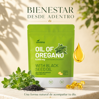 Vivonu Oil of Oregano with Black Seed Oil – 300 Softgels