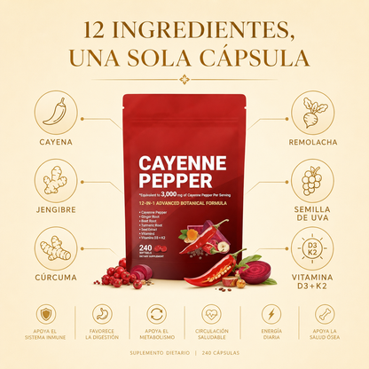 Cayenne Pepper 12-in-1 Advanced Botanical Formula – 240 Softgels