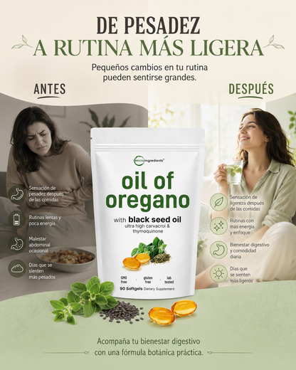 Micro Ingredients Oil of Oregano with Black Seed Oil – 90 Softgels