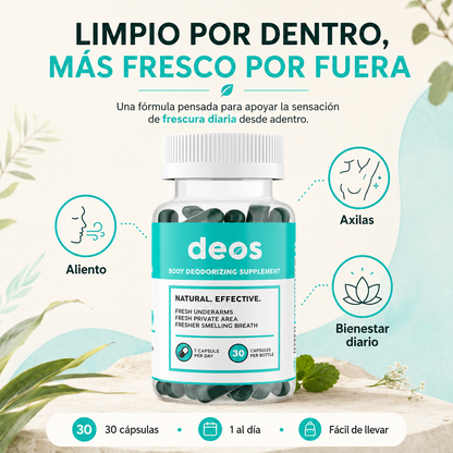 DEOS Body Deodorizing Supplement 30 Cápsulas | Natural Hubb Panamá