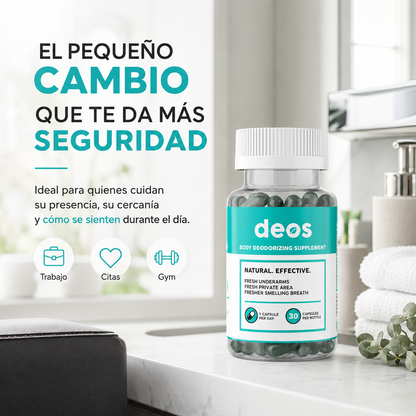 DEOS Body Deodorizing Supplement 30 Cápsulas | Natural Hubb Panamá