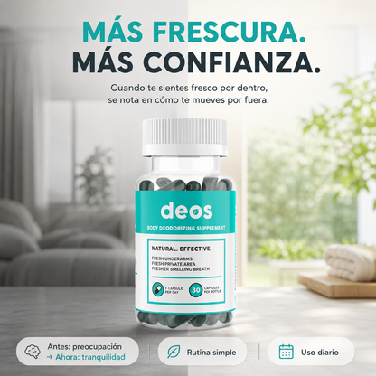 DEOS Body Deodorizing Supplement 30 Cápsulas | Natural Hubb Panamá