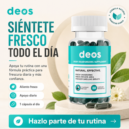 DEOS Body Deodorizing Supplement 30 Cápsulas | Natural Hubb Panamá