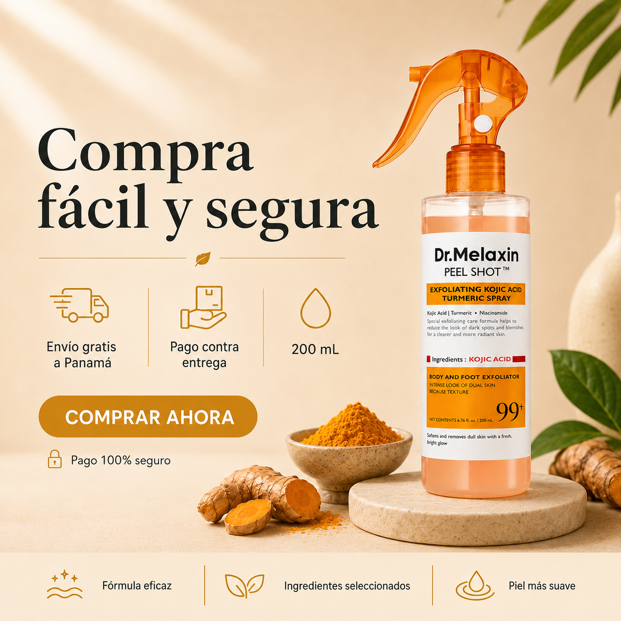 Dr. Melaxin Peel Shot – Spray Exfoliante Corporal 200 mL