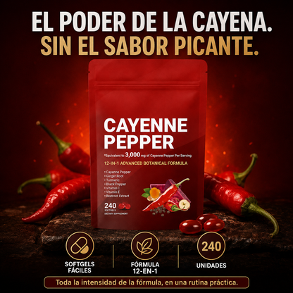 Cayenne Pepper 12-in-1 Advanced Botanical Formula – 240 Softgels