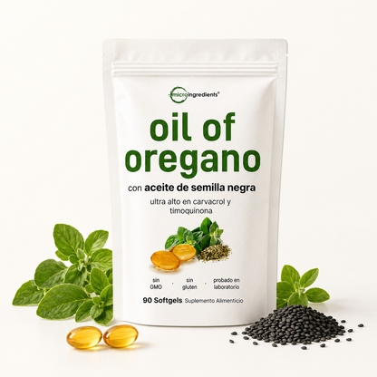 Micro Ingredients Oil of Oregano with Black Seed Oil – 90 Softgels