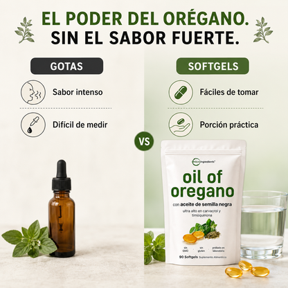 Micro Ingredients Oil of Oregano with Black Seed Oil – 90 Softgels