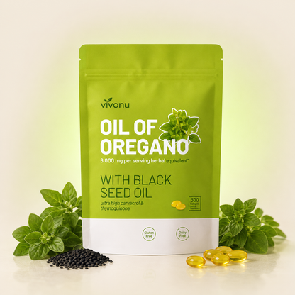 Vivonu Oil of Oregano with Black Seed Oil – 300 Softgels
