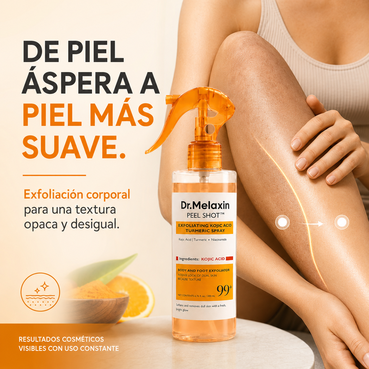 Dr. Melaxin Peel Shot – Spray Exfoliante Corporal 200 mL
