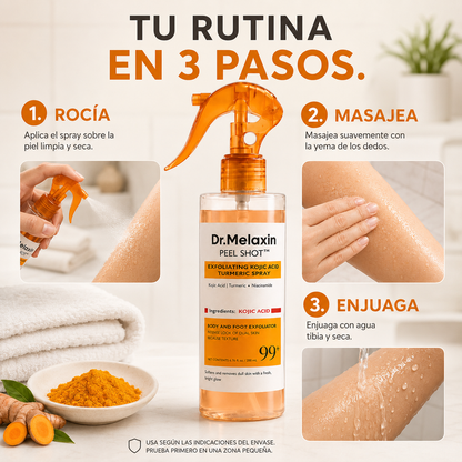 Dr. Melaxin Peel Shot – Spray Exfoliante Corporal 200 mL