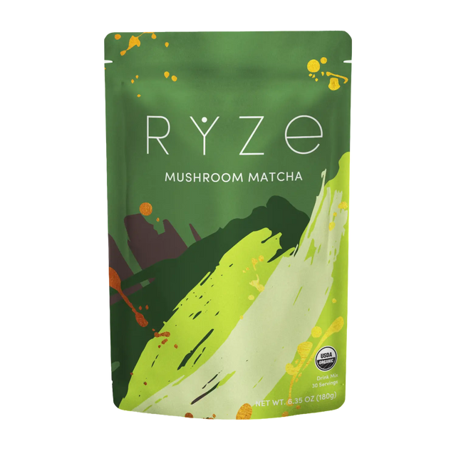 RYZE Mushroom Matcha - Matcha de Hongos Orgánico (30 Porciones)