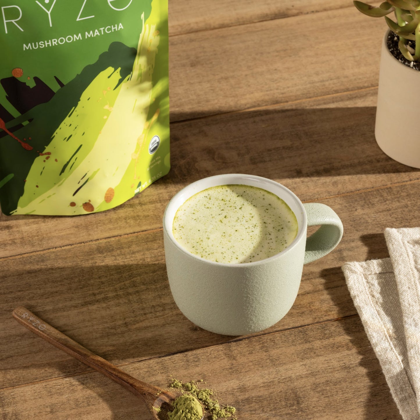 RYZE Mushroom Matcha - Matcha de Hongos Orgánico (30 Porciones)