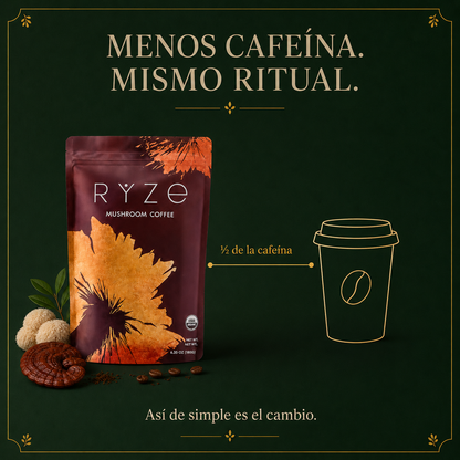 RYZE Mushroom Coffee - Café de Hongos Orgánico (30 porciones)