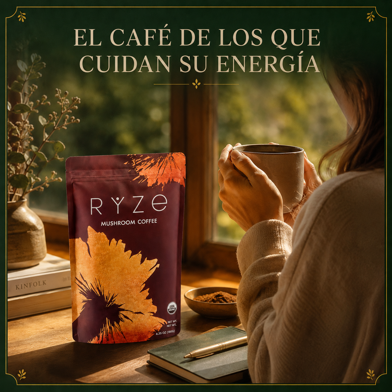 RYZE Mushroom Coffee - Café de Hongos Orgánico (30 porciones)