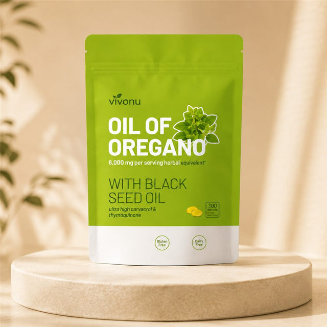 Vivonu Oil of Oregano with Black Seed Oil – 300 Softgels